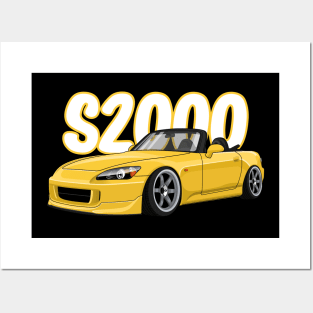 Yellow S2000 - T-shirt Posters and Art